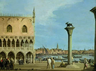 De Piazzetta di San Marco, kijkend naar het zuiden, Venetië